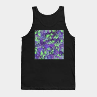 Purple Bubbles with Lime Green Abstract Tank Top